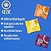 Izze Bursts Organic Fruit Snacks, 3 Flavor Variety Pack, 0.8oz Pouches, 18 Count (Halloween Pack)