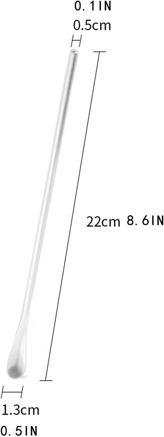 scoop Creative Solid Spoon with Diamonds Long Handle Stainless Steel Latte Spoons Ideal for Coffee Dessert Teaspoons Ice Cream soup spoon, 20010125