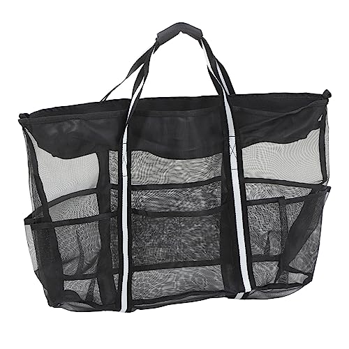 Bolsa de Ombro de Praia, Bolsa de Praia de Malha de Nylon Resistente Dobrável Com Bolso Com Zíper pa