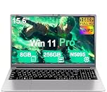 HUQPPQ 15.6 inch Laptop 8GB RAM 256GB SSD Celeron N5095, Full HD 1080P, Laptop Computer with Win11 Pro, 2MP Webcam, WiFi 5, BT4.2, USB3.0, Type-C, Numeric Keypad Laptops for Business and Students