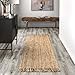 nuLOOM NCCL01-26010 200NCCL01-26010 Jute Runner Rug, 2' 6" x 10', Natural