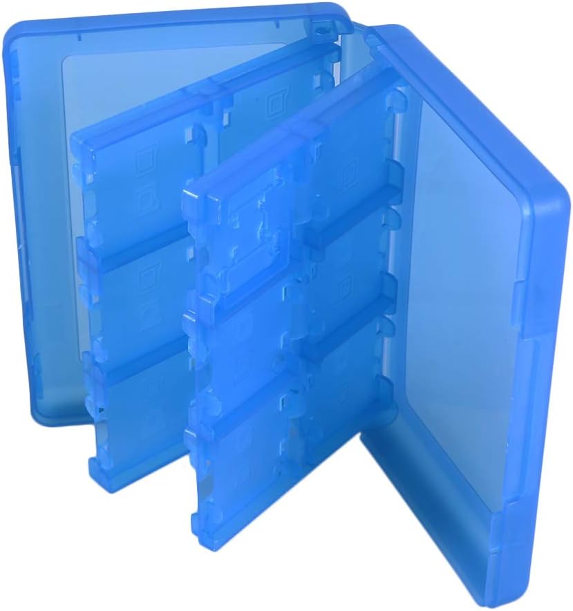 Gatuida 28 in 1 Game Card Case Box for NDS NDSI NDSILL 2DS 3DSLL/ XL (Blue)