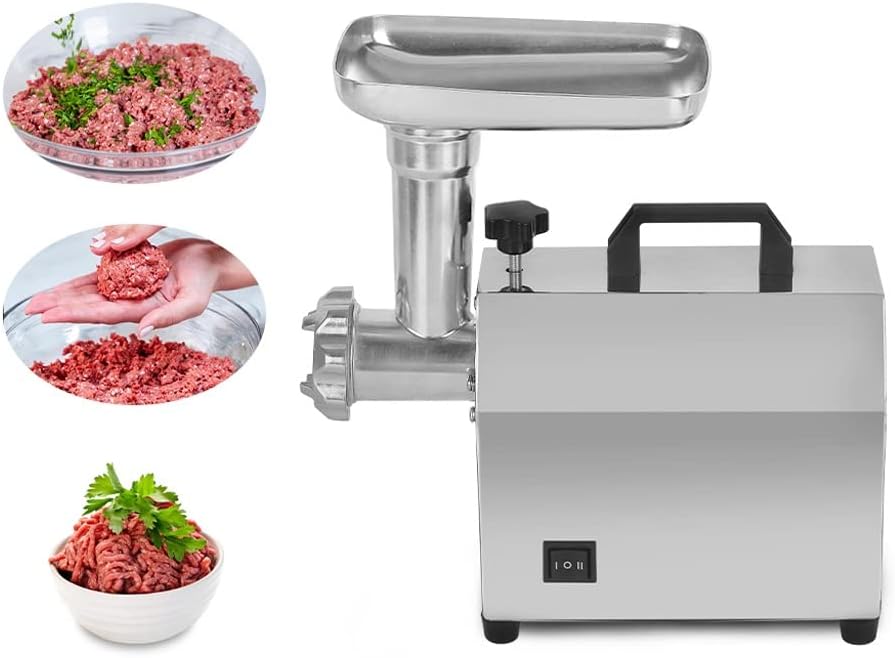 Electric Meat Grinder Household Sausage Stuffers Stainless Steel Meat Mincers Heavy Duty Machine 110V/220V/240V(110V)