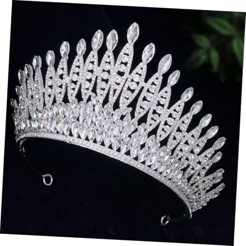 Couronne de Mariage en Métal Argenté et Strass pour Mariée