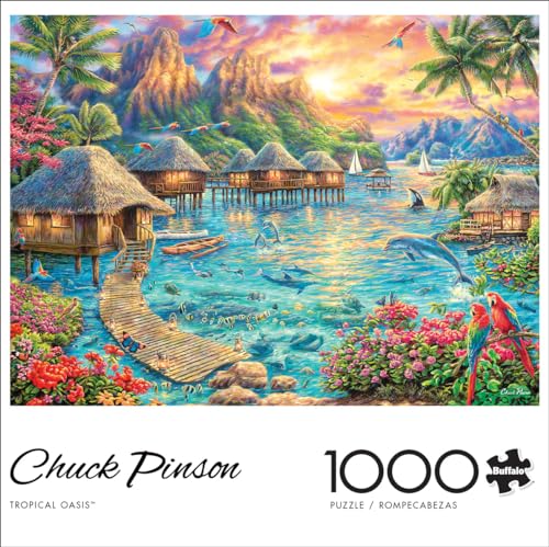 Buffalo Games - Chuck Pinson - Tropical Oasis - 1000 Piece Jigsaw Puzzle for Adults -Challenging Puzzle Perfect for Game Nights - Finished Size is 26.75 x 19.75 - Image 3