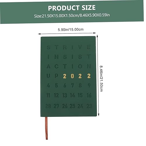 Miniatura 6 de STOBOK 3 piezas 2022 - Agenda de viaje para citas agenda mensual Ting Dark para oficina regalos semanales para escribir en el libro para calendario