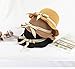 Women’s Wide Brim Sun Hat UV Protection Fashion Beach Cap Travel Foldable Floppy Straw Hat Summer Outdoor Roll Up Visor (Orange,One Size)