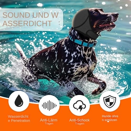 Schalldichte Ohrenschützer Für Kleine Große Hunde, Geräuschunterdrückung wasserdichte Ohrstöpsel Für Hunde, Gehörschutz Hund Silvester Feuerwehr, Elastische Hund Ohrenschutz Lärmschutz Umwicklung