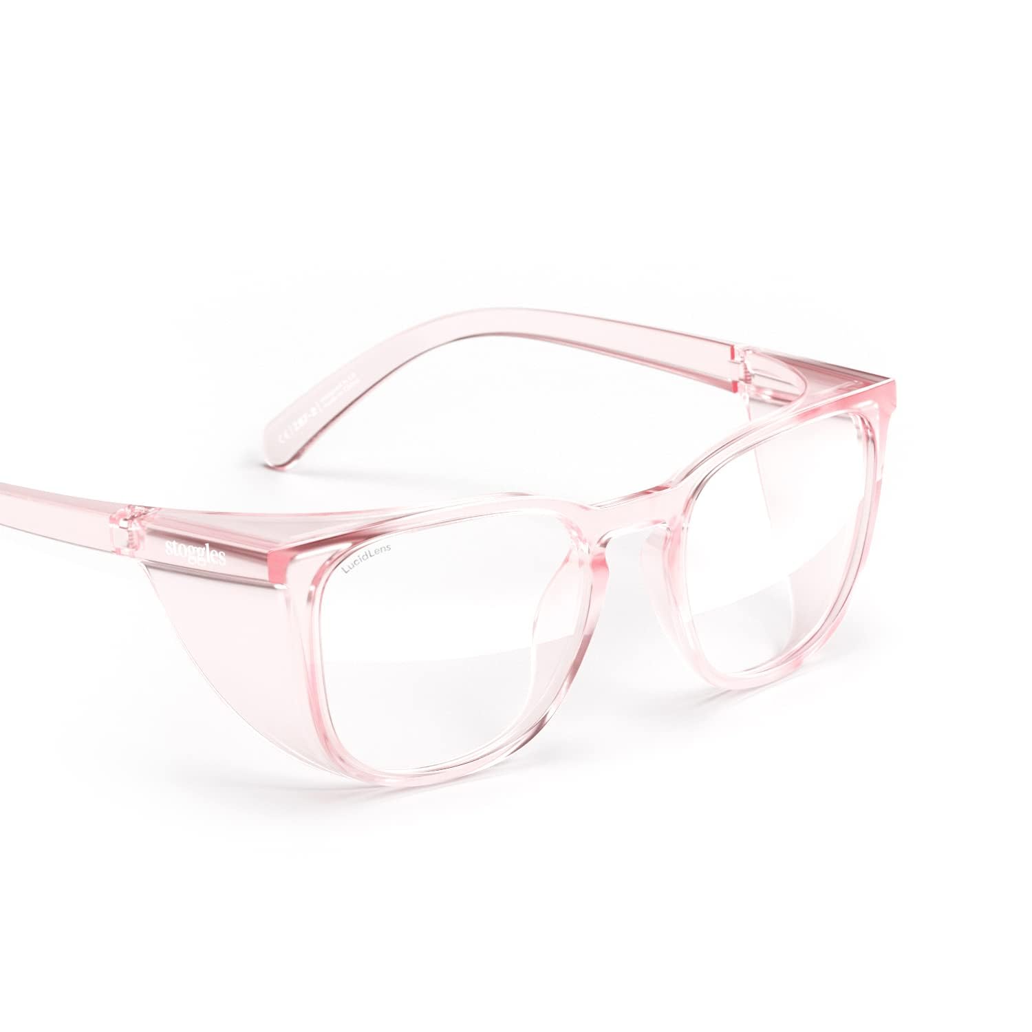 Stoggles Gafas de seguridad cuadradas, gafas protectoras de policarbonato certificado Z87.1, antivaho, a prueba de arañazos y roturas, bloqueo de luz UV y azul, protectores superiores y laterales