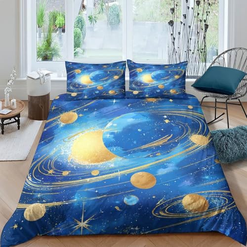 Parure de lit astronaute avec fermeture éclair invisible et microfibre super douce - 4