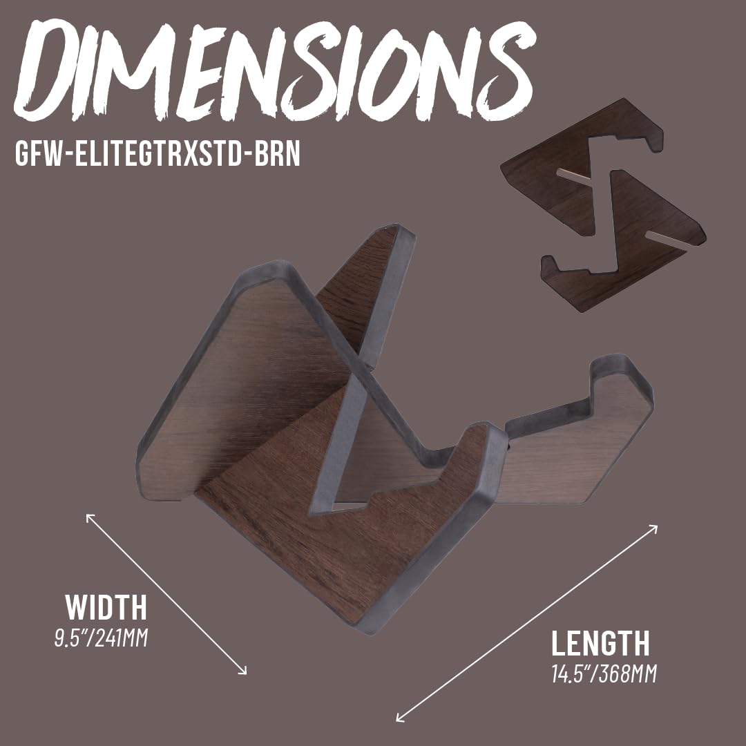 Gator Frameworks Elite Series X-Style Holzgitarrenständer in Dunkelbraun Passend für Akustik-, Elektro- und Bassgitarre (GFW-ELITEGTRXSTD-BRN)