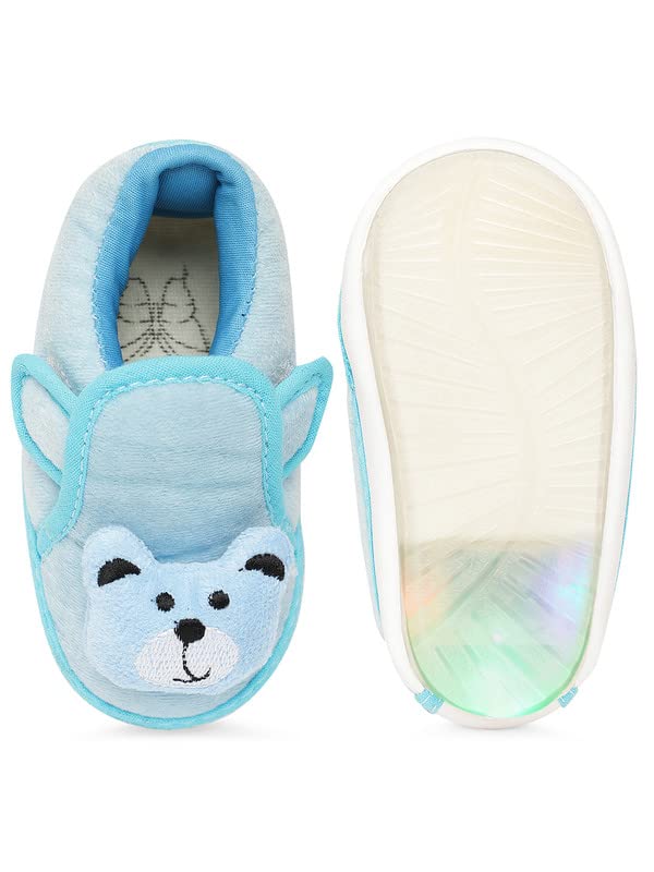 CHIU Led Chu-Chu Fur Blue Shoes with Double Strap for Baby Boys & Baby Girls (for 12-15 Months, 15-18 Months, 18-21 Months, 21-24 Months) 7 51PdUxh3 LL