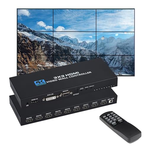 3x3 HDMI rfIEH[Rg[[ 4K x 2K HDfBXvC 3x3/ 1x1/ 1x2/ 1x3/ 1x4/ 2x2/ 2x3/ 2x4/ 2x1/ 3x1/ 4x1/ 3x2/ 4x2 1920x1080P 60Hz HDMI DV