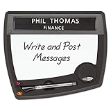 Quartet Tack and Write Nameplate, 9 x 10.5 x .75 Inches, Black (25035)