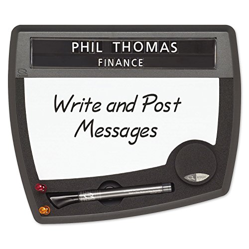 Quartet Tack and Write Nameplate, 9 x 10.5 x .75 Inches, Black (25035)