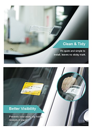 Hypersonic Car Windshield Parking Tickets Holder Transparent Auto Accessories Clip 2Pcs #TOP2