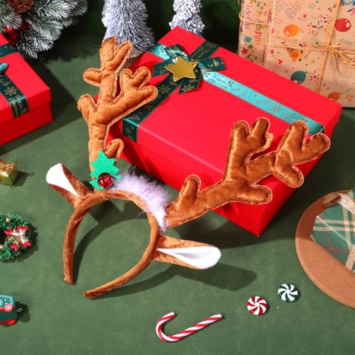 Toyvian Weihnachtsstirnband-Rentier-Geweih-Haarreifen für Weihnachtskostümparty