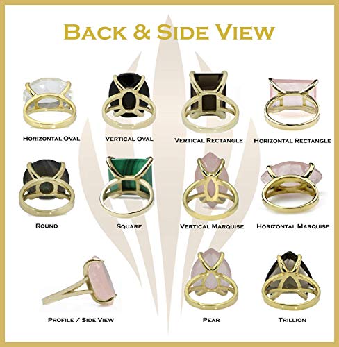 Anemone Jewelry 14K Rose Gold Amethyst Ring - Emerald-Cut Birthstone Rings - Elegant Purple Rings For Women - Gift And Fashion Fine Jewelry For Her #TOP7