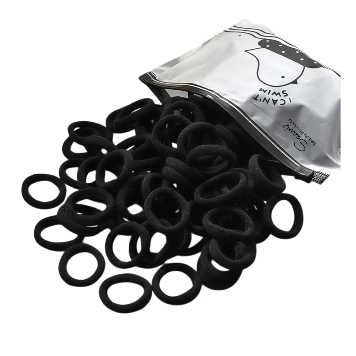 Saavi Ponytail Holder (Multicolor, Pack of 100) Cotton Mini Hair Elastic Rubber Bands for Pony | Tight, Non-slippery, Stretchable | Cotton Elastic Rubber Bands for Kids, Girls