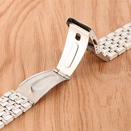 Bracelet de montre en acier inoxydable 18mm 20mm 22mm argent avec boucle déployante