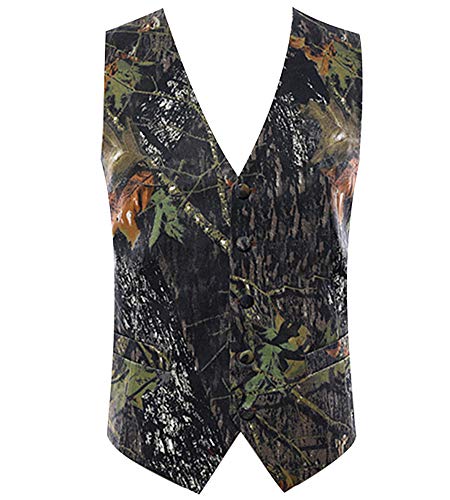 Camouflage Color 5 Buttons 2 Pockets Mens Vests