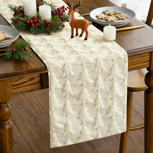 Cozy Christmas Ambiance: Artscope Plush Jacquard Table Runner