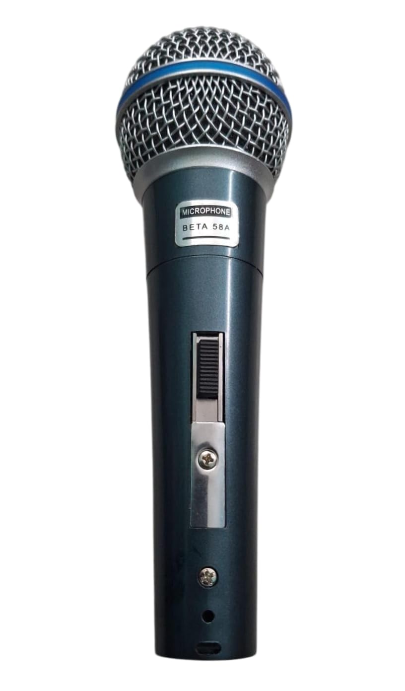 BETA 58A Dynamic Microphone with XLR Cable and Carry Bag | Includes Mic Stand Clip, On/Off Switch, XLR to 6.35mm Cable, Wired Handheld Mic, Zippered Carry Bag-image-4