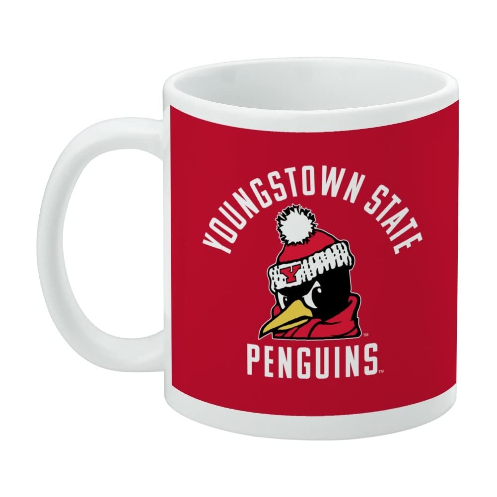 Youngstown State Penguins Logo Ceramic Coffee Mug, Novelty Gift Mugs for Coffee, Tea and Hot Drinks, 11oz, White 3