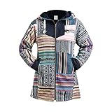 reggae bomber jacket MATERIAL: Der Vintage Pullover patchwork wird aus Baumwolle & Fleece gefertigt. Für das Material des Vintage Hoodie verwenden wir buntes dickes Baja-Material, 100 % feinste Baumwolle mit einem warmen Fleecefutter auf der Innenseite. Es ist super gemütlich, bequem und von bester Qualität! Perfekt für einen Spaziergang im Park an einem kalten Tag!, was dir lässigen Komfort in einem stilvollen Nepal Jacke Damen bietet, indem du dich wohl fühlen kannst.