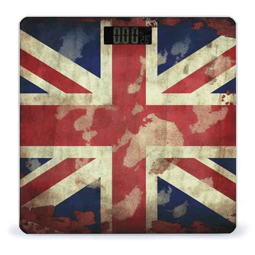 Báscula digital Vintage Union Jack para baño y cuerpo miniatura 1