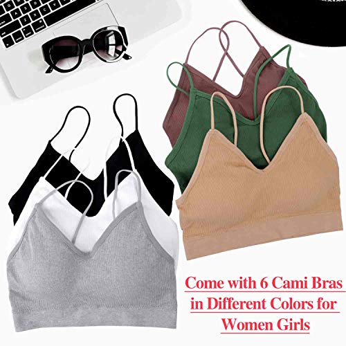 PAXCOO Bras for Women Pack of 6, Bralettes for Women Padded, Sports Bras for Women2