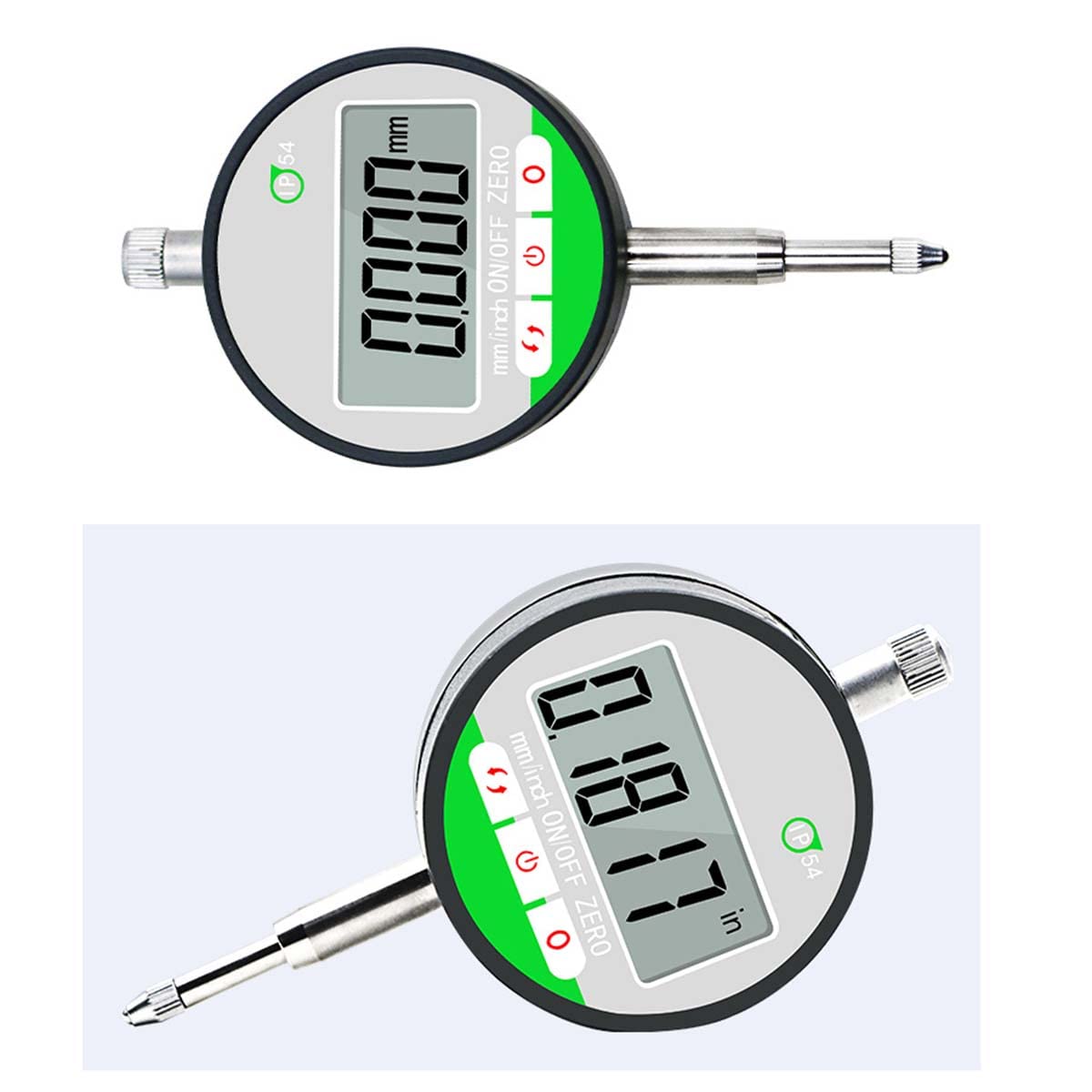Medidor electrónico de desplazamiento (indicador digital métrico, 0-12,7 mm), indicador de precisión de esfera