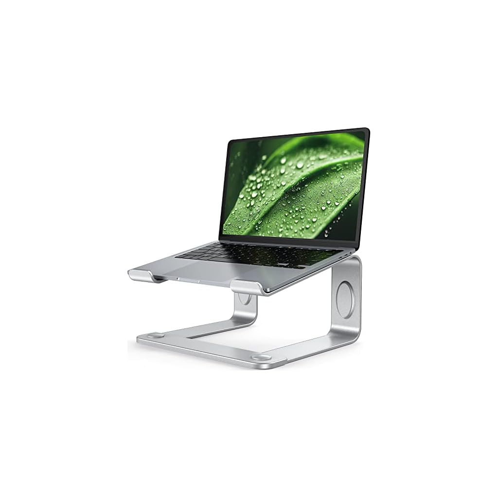 HUANUO-Laptop-Stand-Laptop-Riser-Ergonomic-Laptop-Stand-for-Desk-Notebook-Computer-Stand-Holder-Compatible-with-10-156-Inch-Laptops-Silver-HNLS08S