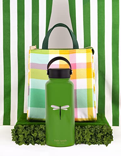 Kate Spade New York 233637 Portable Soft Cooler Lunch Bag, Small Insulated Tote, Thermal Lunch Bag With Silver Insulated Lining And Storage Pocket, Spring Plaid thumb #6