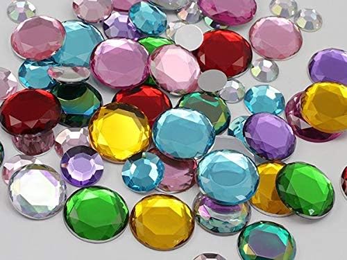 Allstarco 1000PCS 7mm SS34 Rose Lite .RS72 Acrylic Flat Back Rhinestones for Jewelry Making and Face Painting Card Making Embelishments Plastic Gems - Image 4