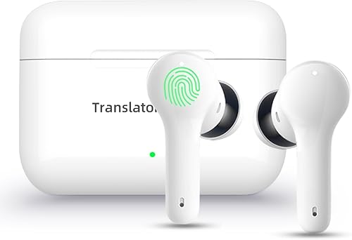 ANFIER M6 Traductor Auriculares Traductor Dispositivo de Traductor de Idiomas Chip Actualizado 144 Idiomas y Accents 0.5s Traducción Rápida Música