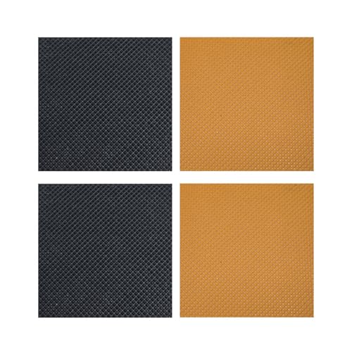4 Pcs Square Rubber Boot Heel Replacement Caps,3.5mm Thick Anti-Slip Shoe Heel Repair Pads,Sole...