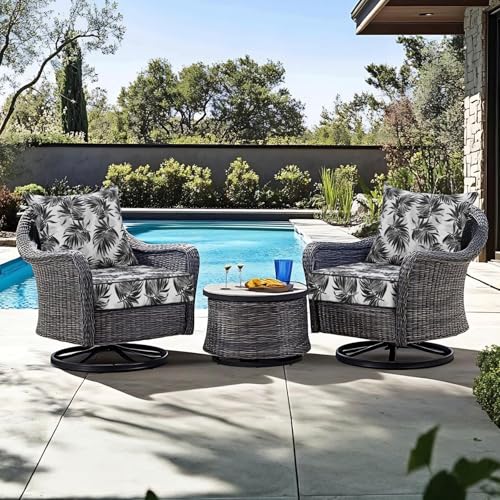 Image of Favoyard Outdoor Deep Seat Patio Cushions Set, 22 inch x 22 inch, Rainproof, Garden