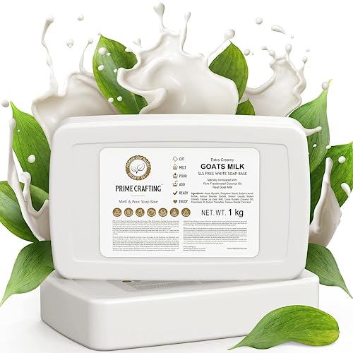 Base de savon au lait de chèvre Melt and Pour glycérine sans SLES