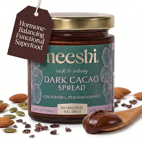 NEESHI Hormone Balancing Dark Cacao Spread for Women – Bloating Relief & Menopause Support – Low...