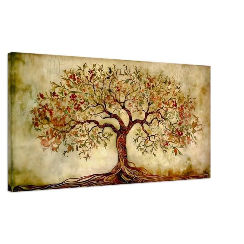 Arbre de Vie tableau abstrait pour créer un salon chaleureux style Renaissance