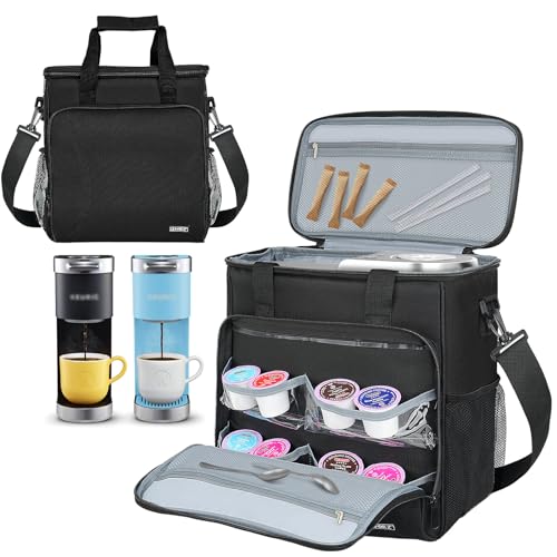 Image of LEFOR.Z Travel Coffee Maker Carrying Bag Compatible with Keurig K-Mini or K-Mini Plus, Single Serve Coffee Maker Portable Storage Bag with Shoulder Strap(Patented Design)