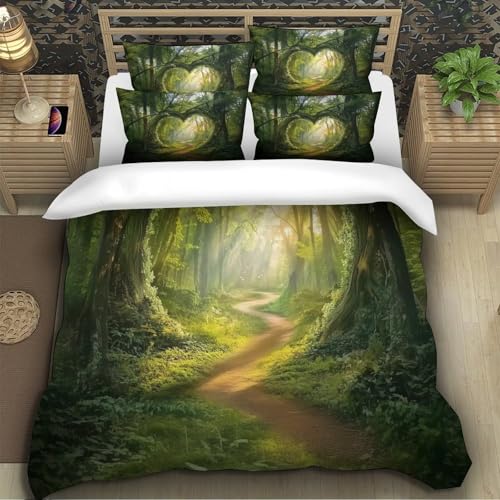 Housse de couette 3D Arche du Cœur de la Forêt 140x200cm microfibre - 5