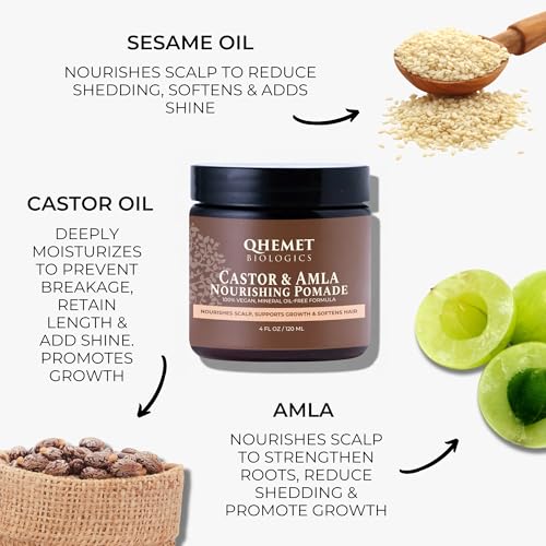Castor and Amla Pomade Qhemet Biologics routine coiffage afro