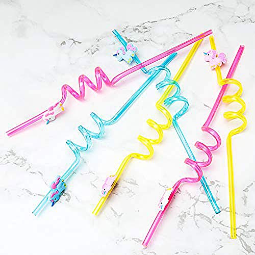 Pitillos reutilizables tema Unicornio 48 unidades miniatura 3