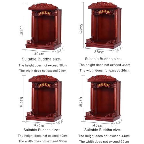 Support de statue de Bouddha et table d'offrande aux finitions artisanales - 2