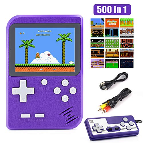 Diswoe 500 in 1 Handheld Game Console, Retro Mini Game Machine, Support Play