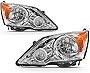[For 2007-2011 Honda CR-V] Chrome Housing OE-Style Headlight Headlamp Assembly, Driver & Passenger Side