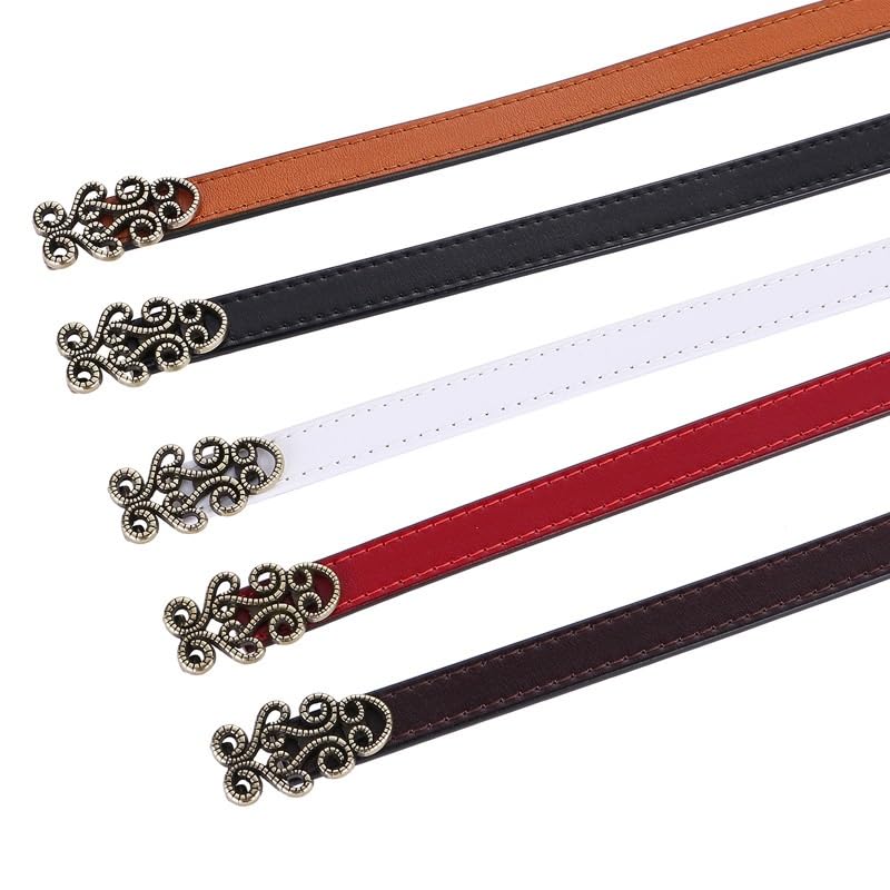 Women's Waistband with Cowhide Matching Dress Coat Sweater Vintage Cowhide Belt Decoration Suit Waist Belt4