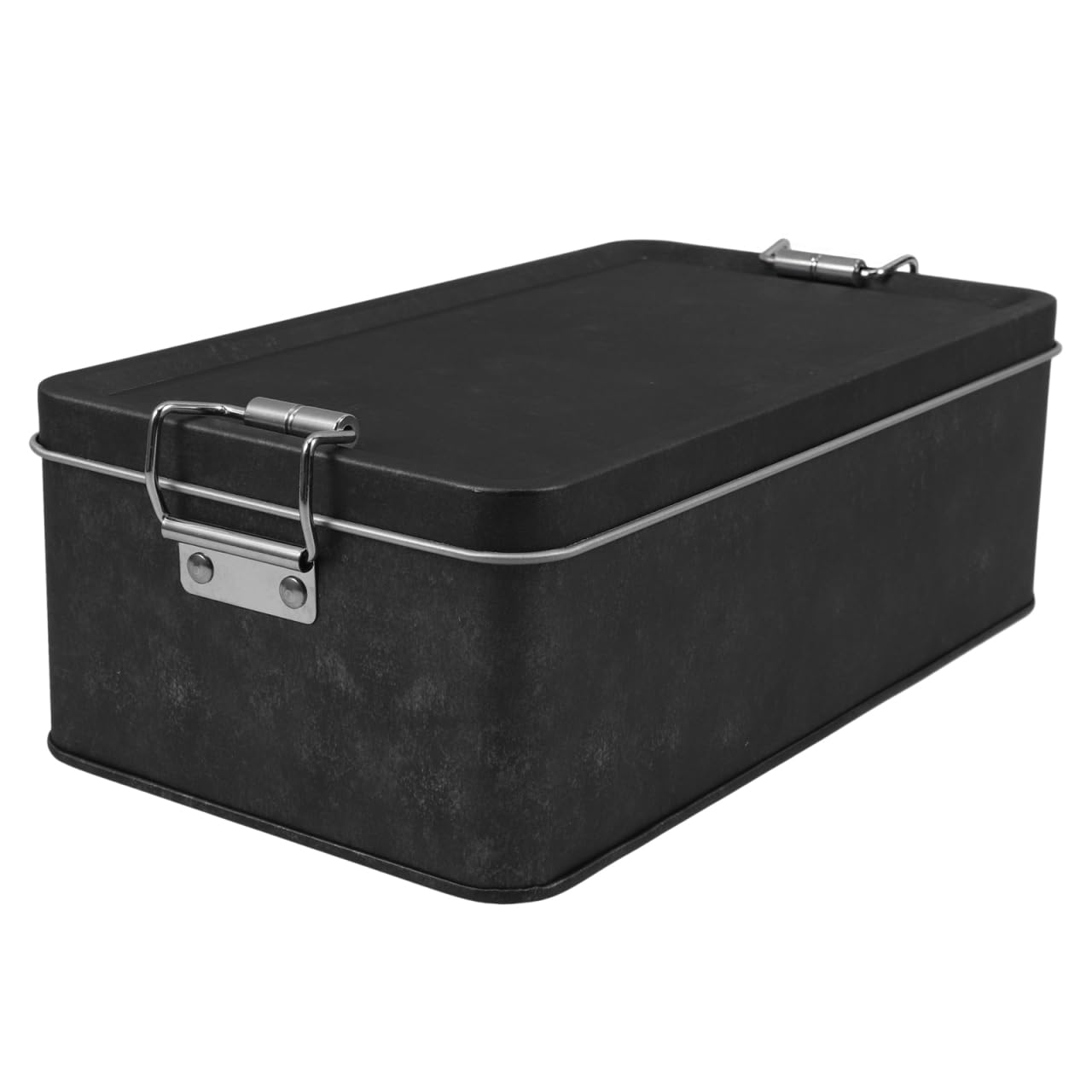 Caja de lata para galletas tarro rectangular de hierro hermético reutilizable para caramelos